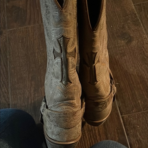 Tan Western Cowboy Boots-Authentic Real Leather - Picture 5 of 5